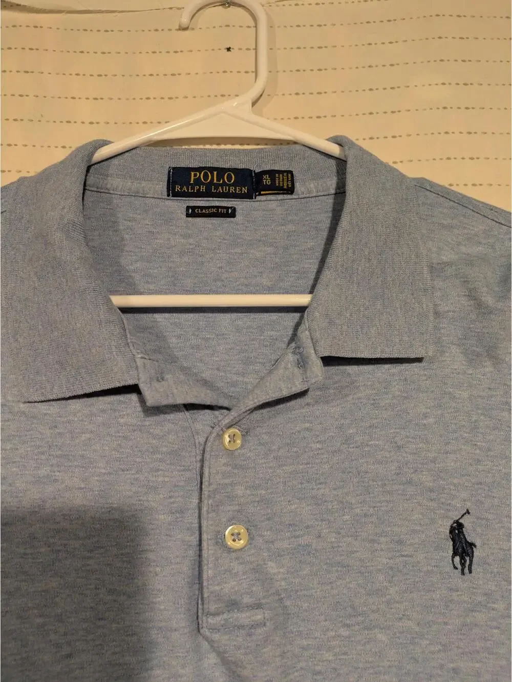 Polo Ralph Lauren Classic Fit Shirt Blue Mens XL Light Blue